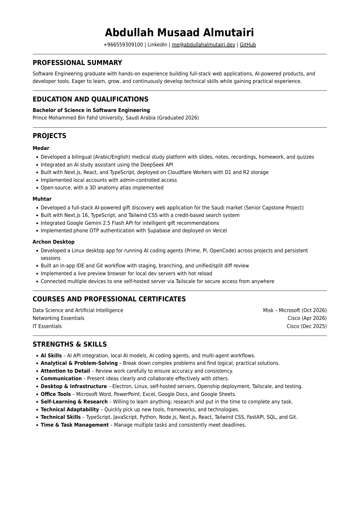 Curriculum Vitae